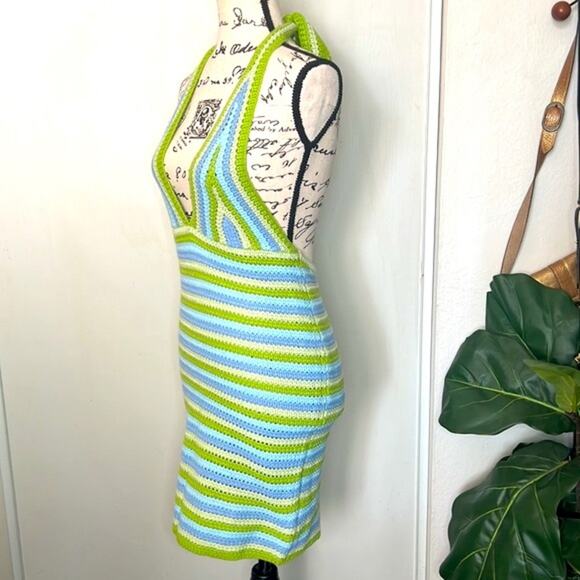 NWT! Free People Peppermayo Good Life Crochet Halter Dress size M/L - Picture 6 of 12